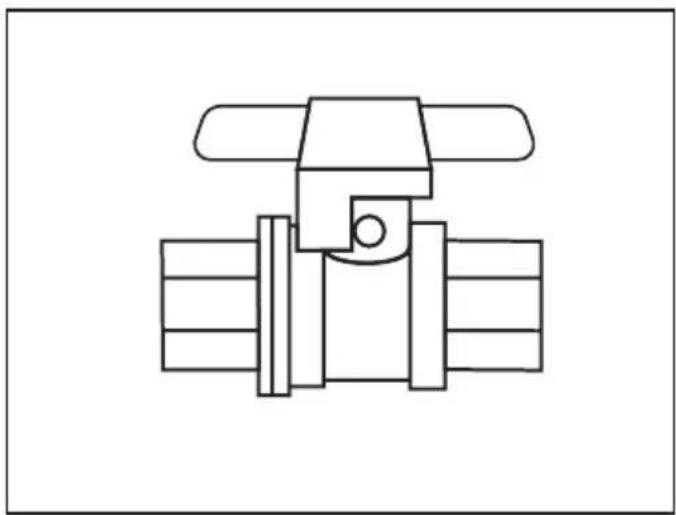 Technical line drawing of a mechanical valve or fitting (no text or symbols)