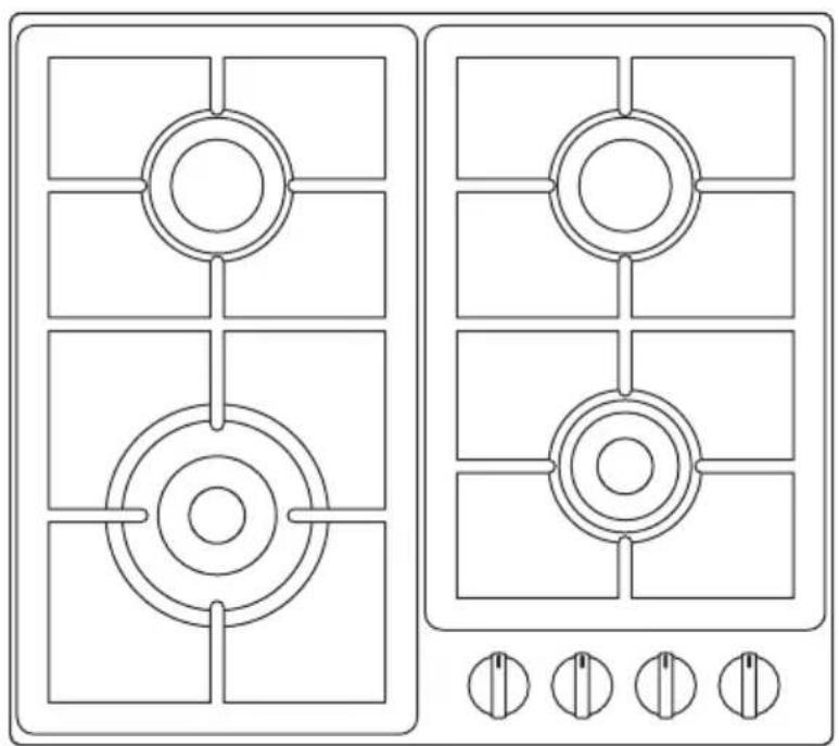 Magic Chef MCSCTG24S - 24-Inch Gas Cooktop - 1