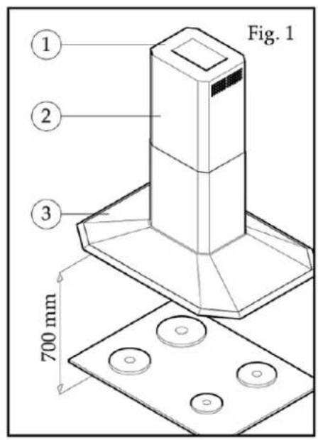 Fig. 1 ① ② ③ 700 mm