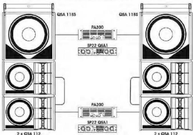 FBT QSA 118S - BI-AMP PASSIVE SYSTEM 17.200W (SPL 150dB) Line array speaker system ( Larger venues) - 6