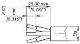 8.00 mm [0.315°] 20.00 mm [0.787°] Da