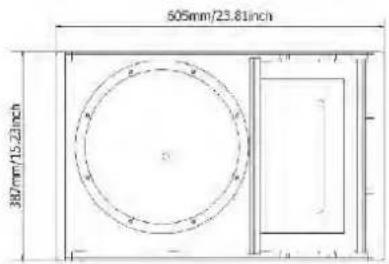 505mm/23.81inch 387mm/15.23inch