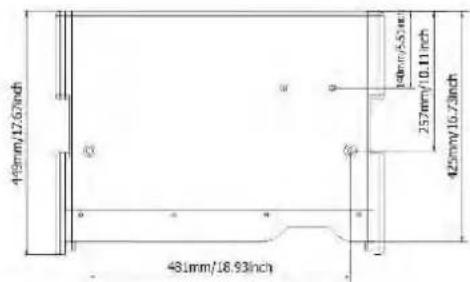 489mm/12.67inch 489mm/5.57inch 257mm/0.11inch 425mm/16.73inch 481mm/18.93inch