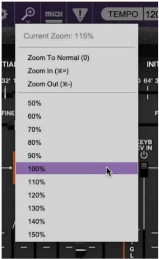 Current Zoom: 115% Zoom To Normal (0) Zoom In (⌘=) Zoom Out (⌘-) 50% 60% 70% 80% 90% 100% 110% 120% 130% 140% 150%