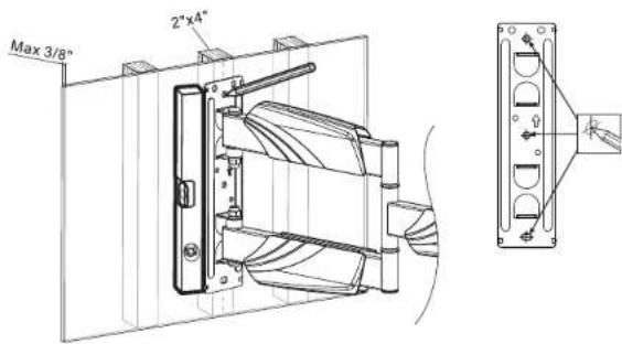 Max 3/8" 2"x4"