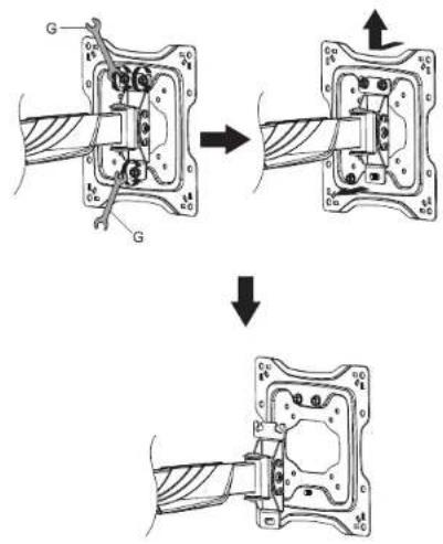 Technical diagram illustrating the assembly of a mechanical component with labeled parts and directional arrows indicating process steps.