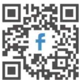 QR code with central blue 'f' logo, likely linking to a social media or digital content platform.