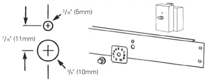 3/16" (5mm) 7/16" (11mm) 3/8" (10mm)