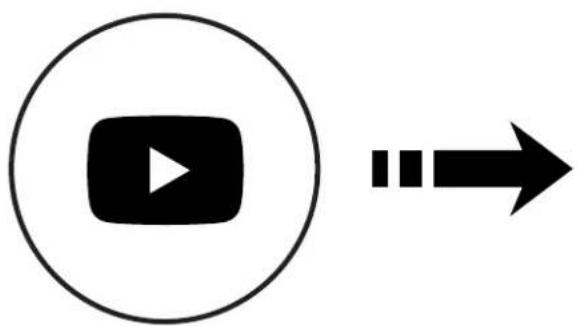 YouTube play button icon with playback symbol and rightward arrow, indicating video streaming or navigation