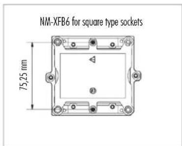 NM-XFB6 for square type sockets 75,25 mm
