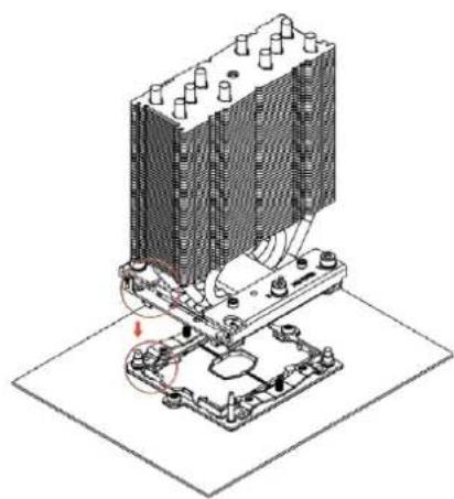 Noctua NH-U12S DX-3647 - Installing the heatsink to the socket - 1