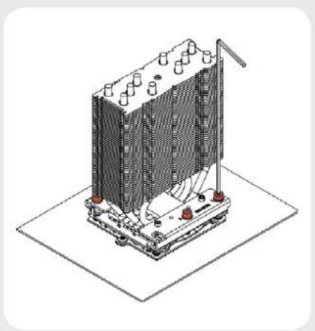 Noctua NH-U12S DX-3647 - Installing the heatsink to the socket - 4