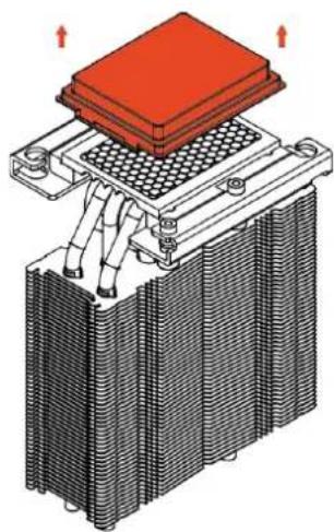 Noctua NH-U12S DX-3647 - Putting the CPU into the processor clip and fixing it to the heatsink - 6