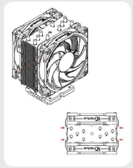 Noctua NH-U12S DX-3647 - Installing the fans5 - 3