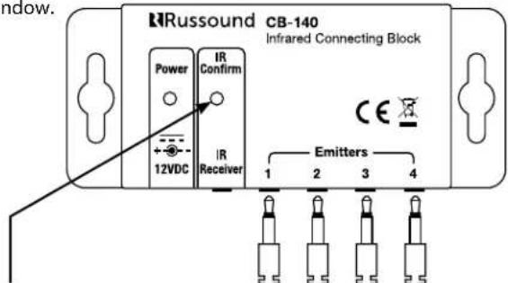 InRussound CB-140 Infrared Connecting Block Power IR Confirm 12VDC IR Receiver CE Emitters 1 2 3 4