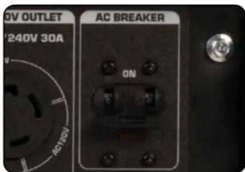OV OUTLET '240V 30A AC120V AC BREAKER ON