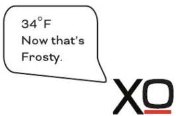 34°F Now that's Frosty. XO