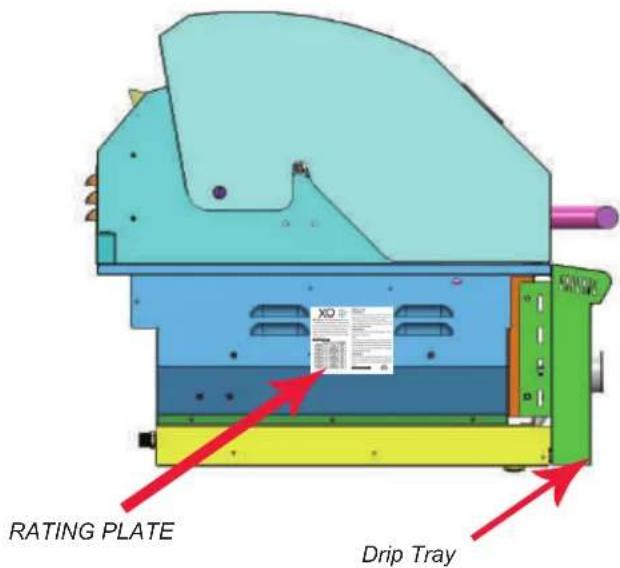 RATING PLATE Drip Tray