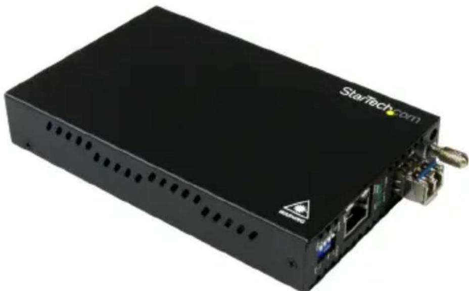 StarTech.com ET91000SM20 - Gigabit Ethernet Fiber Media Converter - SM LC - 20km - 1