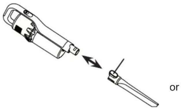 GEMINI GVC150RD - 2-in-1 Crevice tool / narrow nozzle assemble with handheld unit - 1