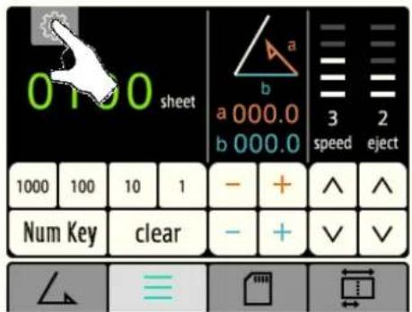 0100 sheet a 000.0 b 000.0 3 speed 2 eject 1000 100 10 1 - + ^ ^ Num Key clear - + ✓ ✓
