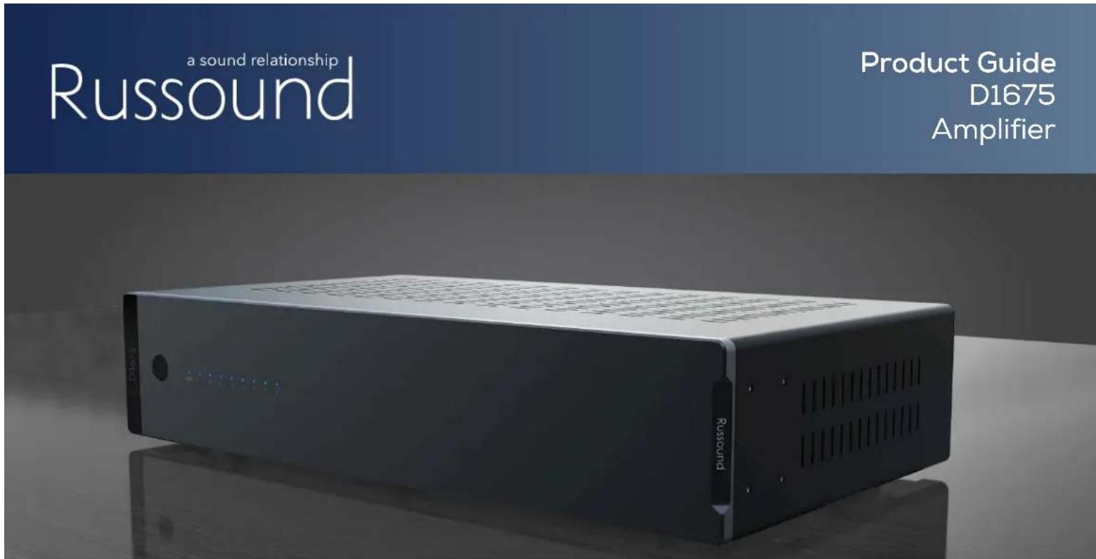 a sound relationship Russound Product Guide D1675 Amplifier