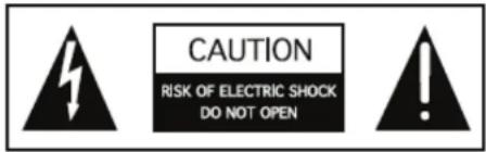 CAUTION RISK OF ELECTRIC SHOCK DO NOT OPEN