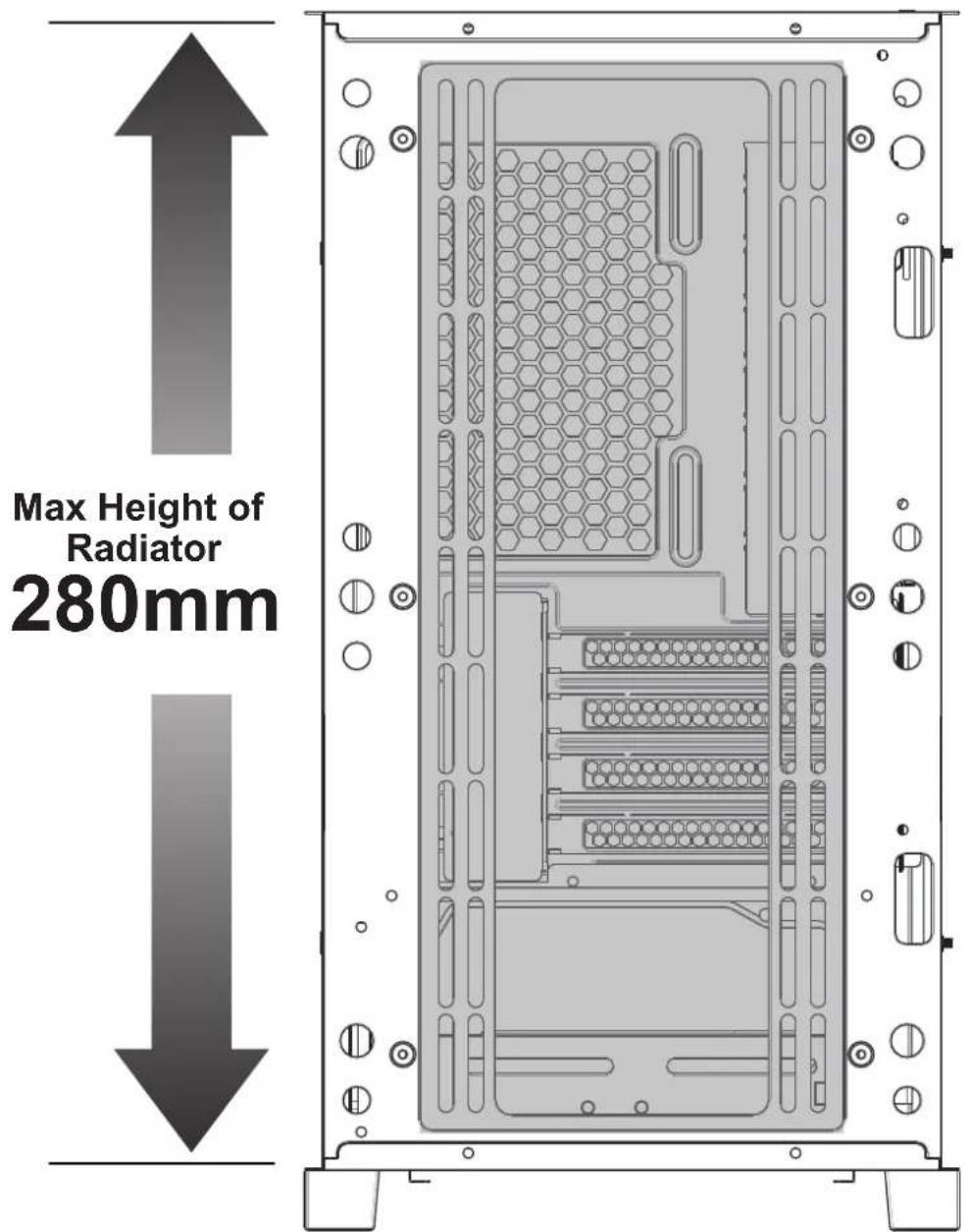 Max Height of Radiator 280mm
