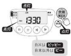 Tiger JPW-Y180 - [時]または [分] を押して、炊きあげたい時刻を合わせる。 - 1
