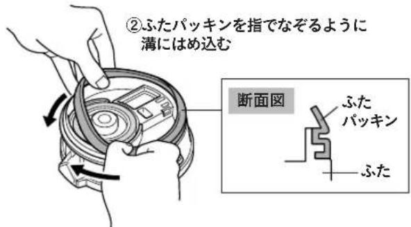 Tiger PCS-A100 - ふたパッキンのつけかた - 2