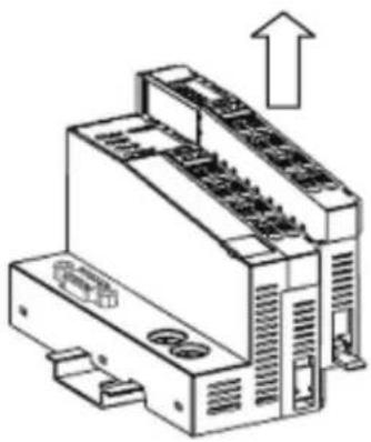 Moxa NA-4010 - Removing I/O Modules from a DIN-Rail - 2