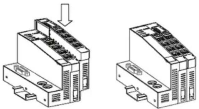 Moxa NA-4010 - Installing I/O Modules on a DIN-Rail - 2