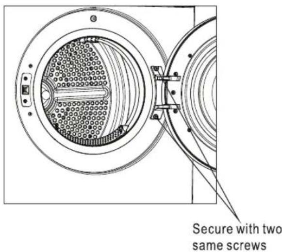 Secure with two same screws