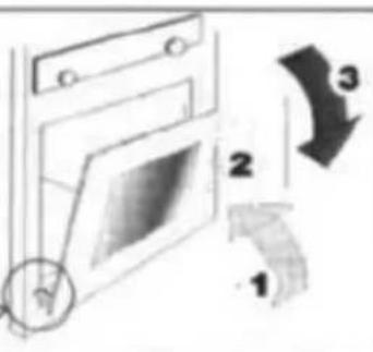 Diagram showing a device with labeled parts and directional arrows, likely illustrating a process or assembly.