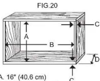 FIG.20 A 16" (40.6 cm) B C D C