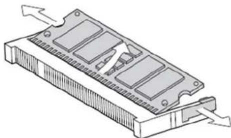 AOPEN WT19M-FI - Removing a RAM Module - 1