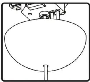Simple line drawing of a dome-shaped object with a vertical rod at the base (no text or symbols)