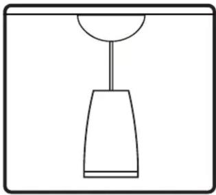 Simple line drawing of a hanging object with a curved handle and base (no text or symbols)