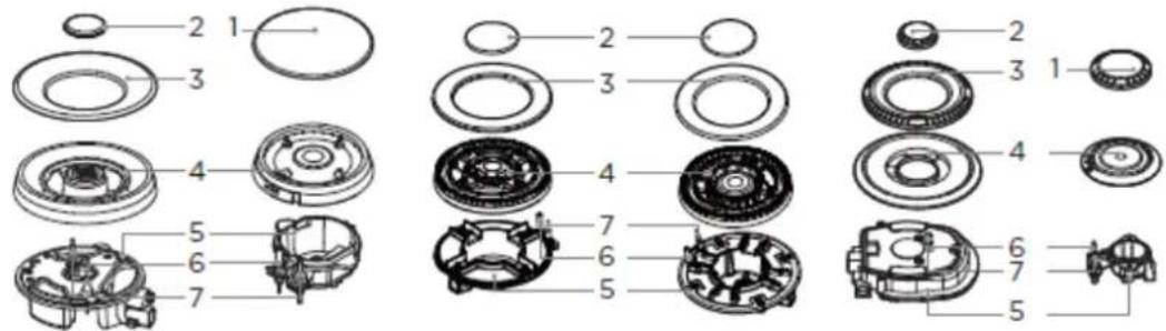 Exploded view diagram of a mechanical assembly with numbered parts for identification