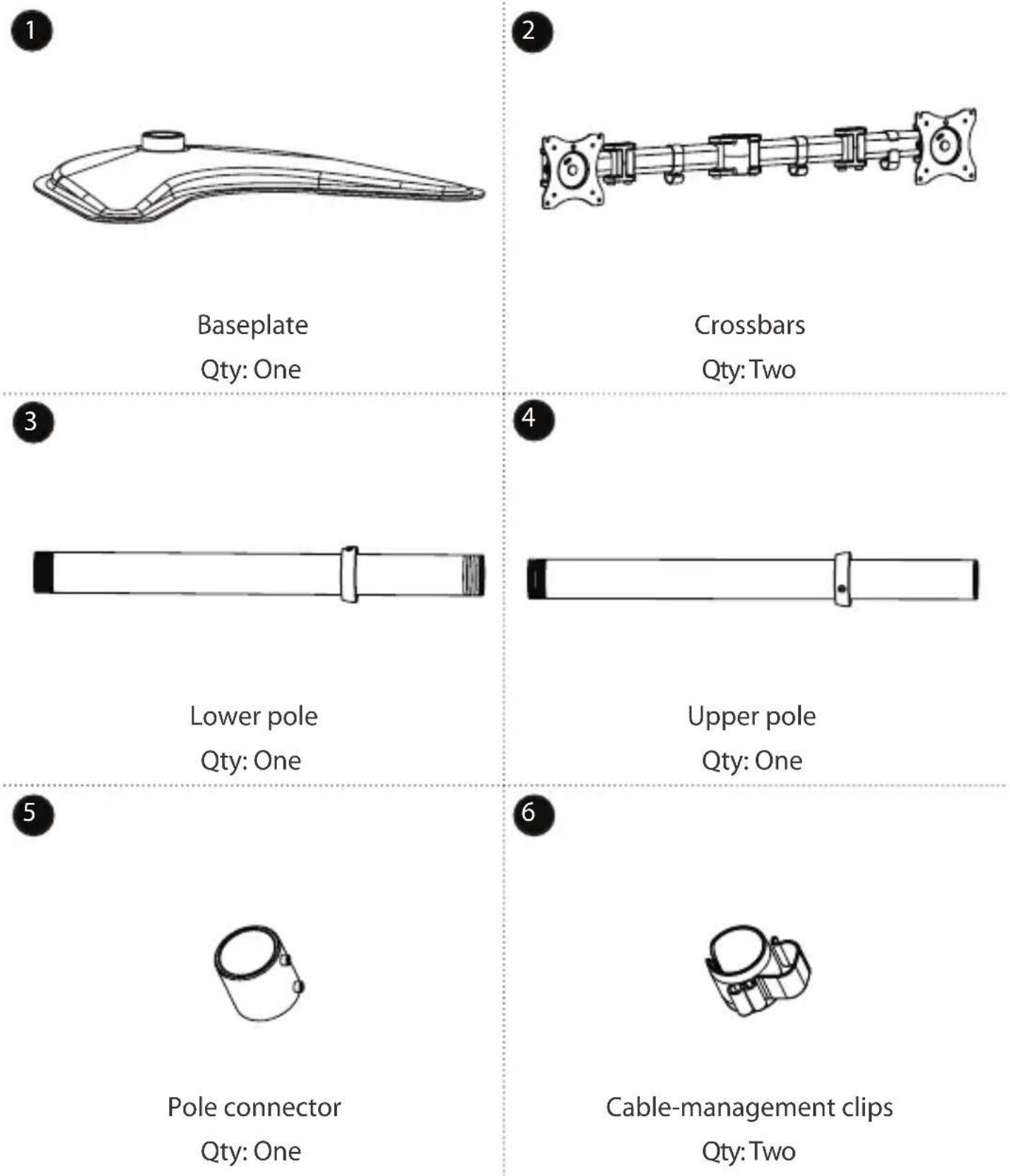 StarTech.com ARMBARQUAD - Package contents - 1
