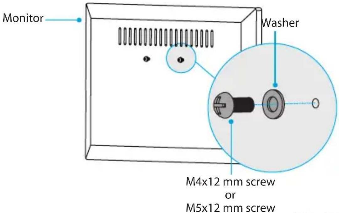 Monitor Washer M4x12 mm screw or M5x12 mm screw
