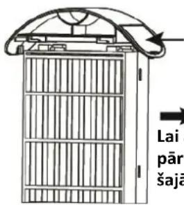 Labeled diagram of a portable air conditioner unit with numbered parts for identification