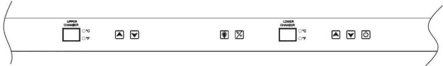 UPPER CHAMBER ○°C ○°F LOWER CHAMBER ○°C ○°F