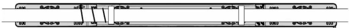 Technical drawing with dimension annotations and measurement labels