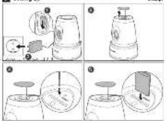 Illustration showing a step-by-step procedure for adding a small object, with numbered steps and magnified views.