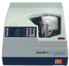 Exterior view of a Swiss TUSO medical device with digital display and control buttons (no readable text or symbols beyond branding)