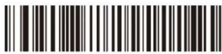 Barcode image with black and white vertical bars, no visible text or symbols beyond the pattern