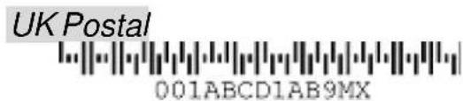 UK Postal 001ABCD1AB9MX