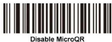 Disable MicroQR