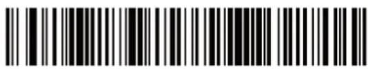 Black and white barcode image with vertical lines and a central dot